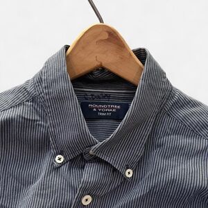 Roundtree-yorke Men's Blue and Navy Shirt